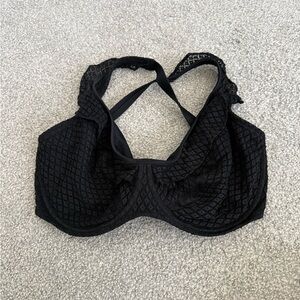 Black Lace Underwire swim top